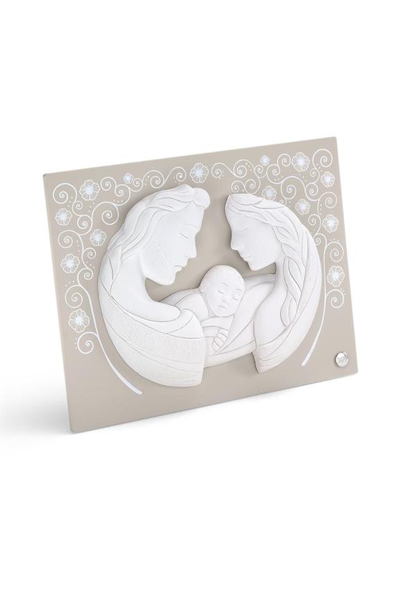 SACRA FAMIGLIA BIANCO LUNA CM.45X34 **RETRO BIANCO O TORT 686** FP