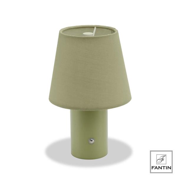 LAMPADA LED LUCE VARIABILE IN METALLO VERDE RICARICA USB CM.Ø13H22
