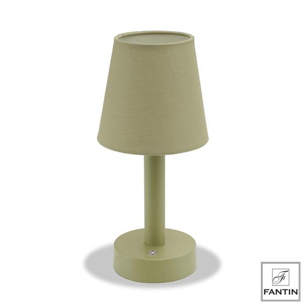 LAMPADA LED LUCE VARIABILE IN METALLO VERDE RICARICA USB CM.Ø13H28