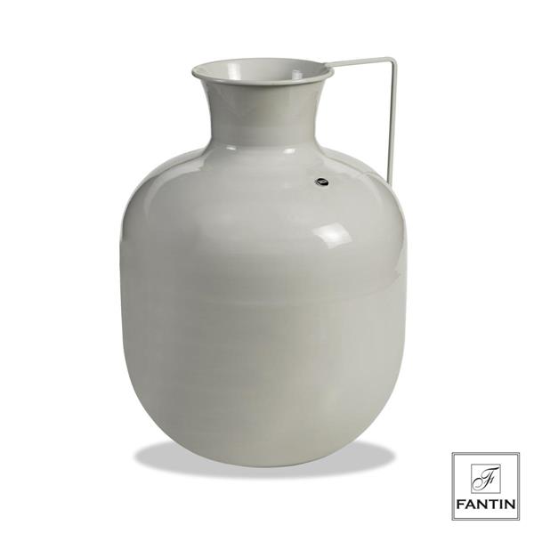 VASO METALLO BOTTIGLIA BIANCO CM. Ø29,5XH41