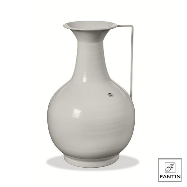 VASO METALLO GOCCIA BIANCO CM. Ø24XH38,5