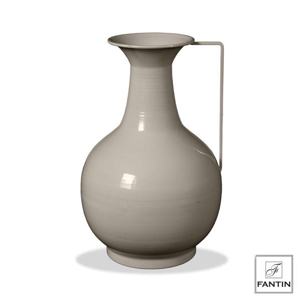 VASO METALLO GOCCIA TORTORA CM. Ø24XH38,5