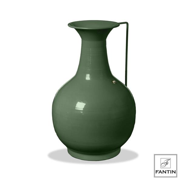 VASO METALLO GOCCIA VERDE CM. Ø24XH38,5