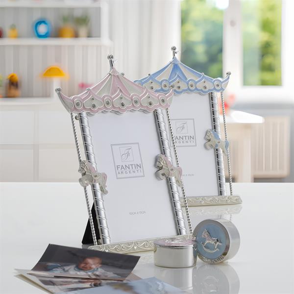 SCATOLA METALLO PORTA DENTINI AZZURRA CM. Ø4,2 X H2,2