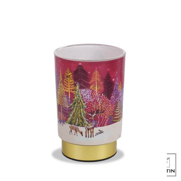 LAMPADA VETRO ANIMALI DEL BOSCO CM. Ø10 H15,5