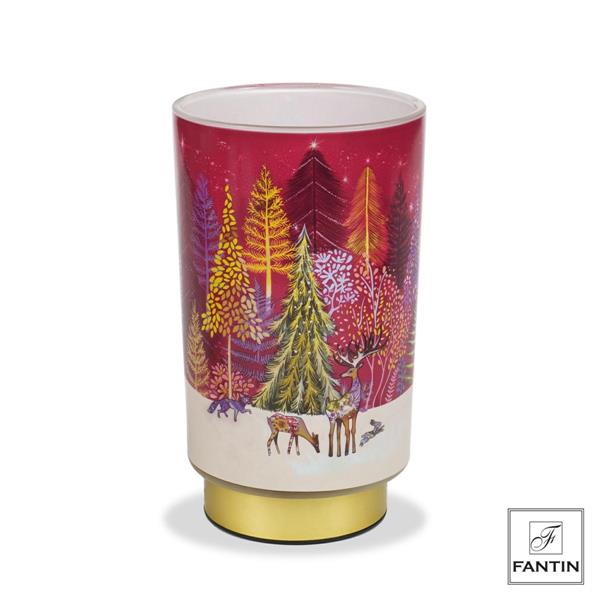 LAMPADA VETRO ANIMALI DEL BOSCO CM. Ø12 H20,5