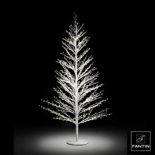 ALBERO DI NATALE BIANCO ABETE 2000 LED CM. H180