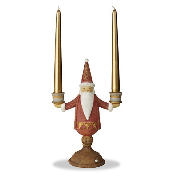 CANDELABRO 2 FIAMME BABBO NATALE CM.21X11XH31,5