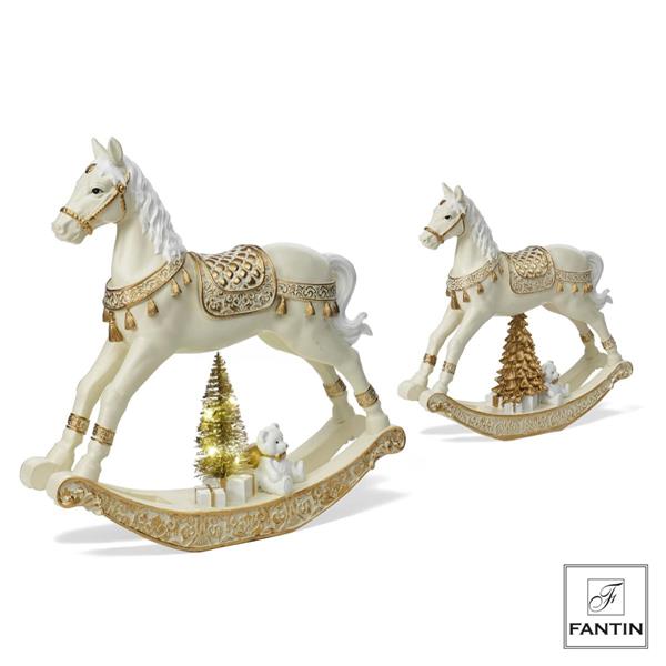 SET 2 CAVALLI GR C/LED 29,5X7XH31 - PI 18X4,5XH19