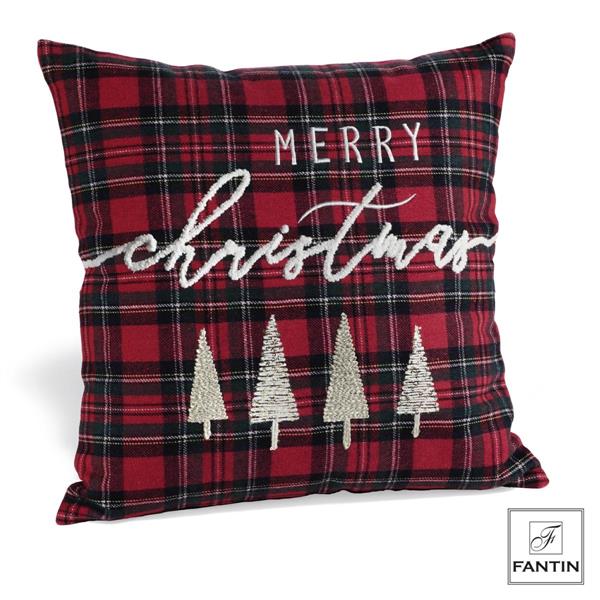 CUSCINO MERRY CHRISTMAS SCOZZESE CM.45X45