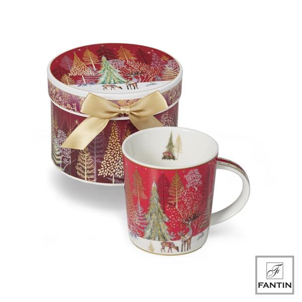 MUG ANIMALI DEL BOSCO IN PORCELLANA  CM. Ø8,7XH9,5