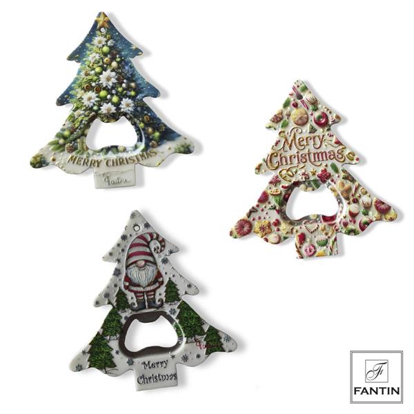 APRIBOTTIGLIA CALAMITA ALB.NATALE 12 PEZZI (3 DECORI-4X) CM. 8,3X8,8