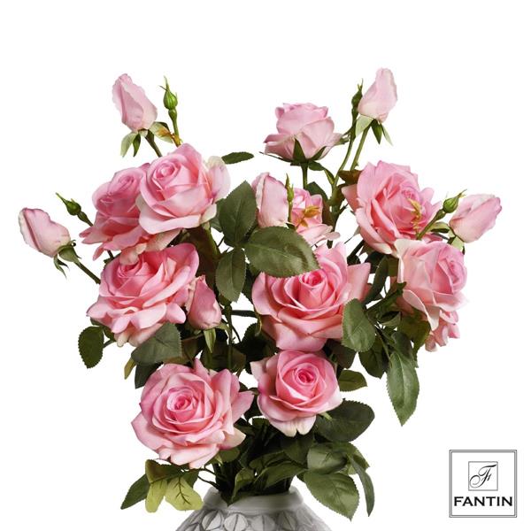 BOUQUET ROSE ROSA 6 STELI, 18 ROSE (3XSTELO) CM. 73,5