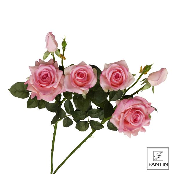BOUQUET ROSE ROSA 6 STELI, 18 ROSE (3XSTELO) CM. 73,5