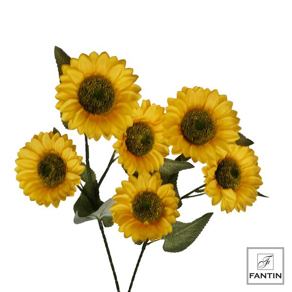 BOUQUET GIRASOLI 6 STELI, 18 GIRASOLI (3XSTELO) CM. 90