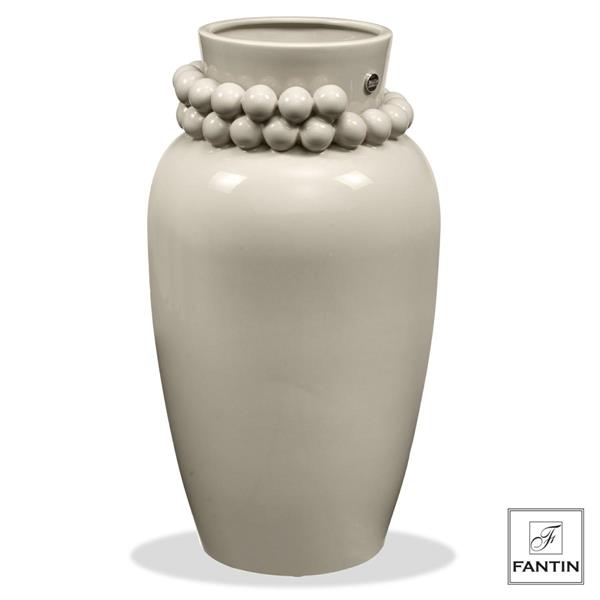 VASO CERAMICA PERLE TORTORA CM. Ø19 X H36