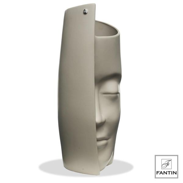 VASO CERAMICA VOLTO TORTORA CM. 16 X 15 X H43