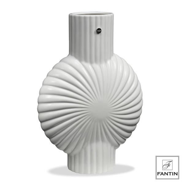 VASO CERAMICA RAGGI BIANCO CM. 20 X 8 X H28