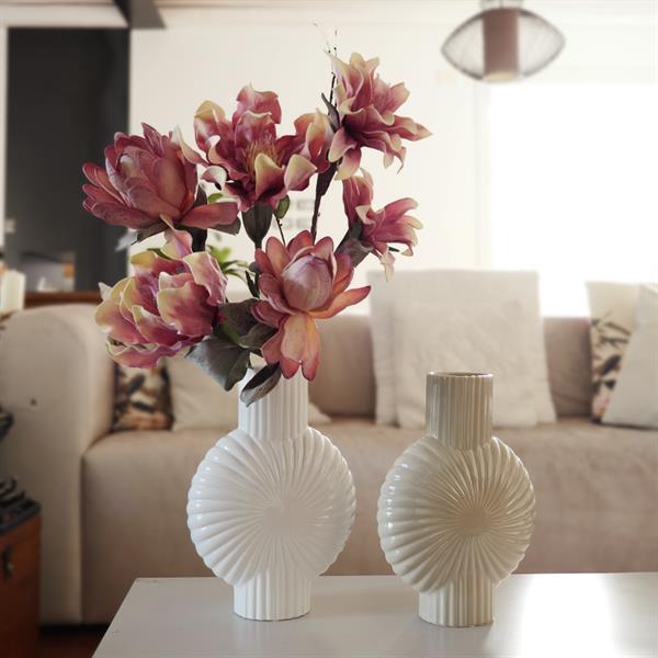 VASO CERAMICA RAGGI BIANCO CM. 20 X 8 X H28