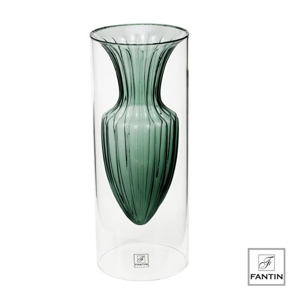 VASO VETRO ANFORA PETROLIO CM. Ø14 X H35