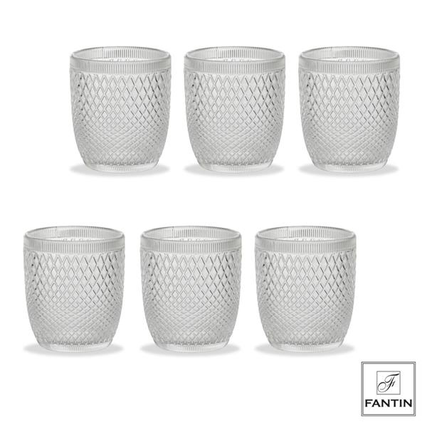 SET 6 BICCHIERI ACQUA TRASPARENTI  380 ml