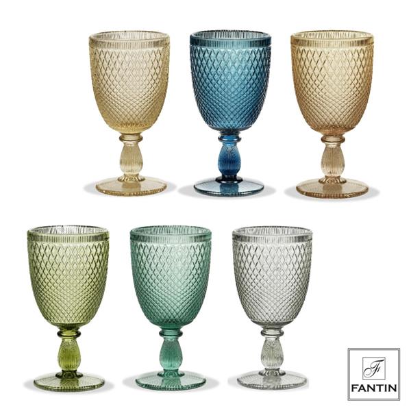SET 6 CALICI VINO COLORATI  320 ml