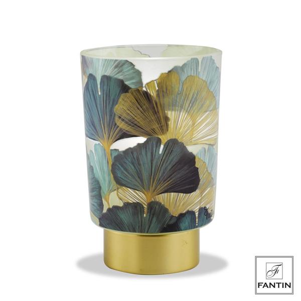 LAMPADA VETRO FOGLIE GINKGO CM. Ø10 H15,5