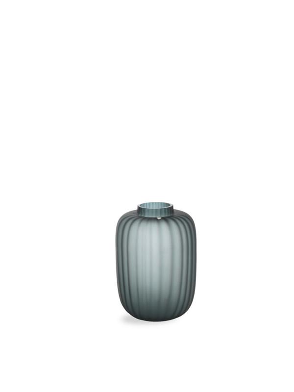 - VASO VETRO ONDE PETROLIO Ø20,5 H29