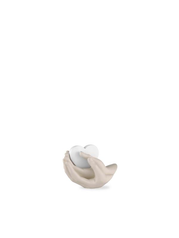 PROFUMATORE MANI TORTORA CUORE BIANCO CM.12,7X7XH9