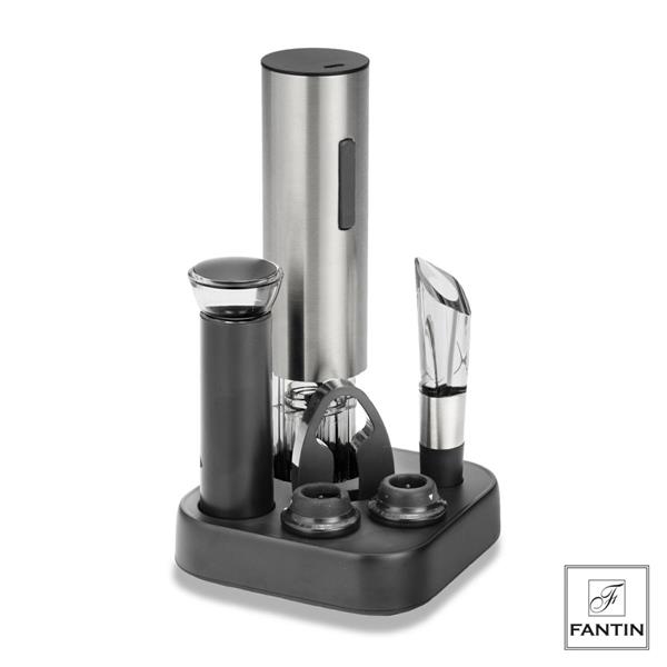 SET CAVATAPPI ELETTRICO USB C/TAGLIACARTA-2 TAPPI-POMPA E VERSATORE
