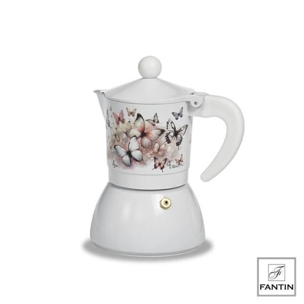 MOKA FARFALLE INDUZIONE 3 TAZZE CM. 14X10XH17