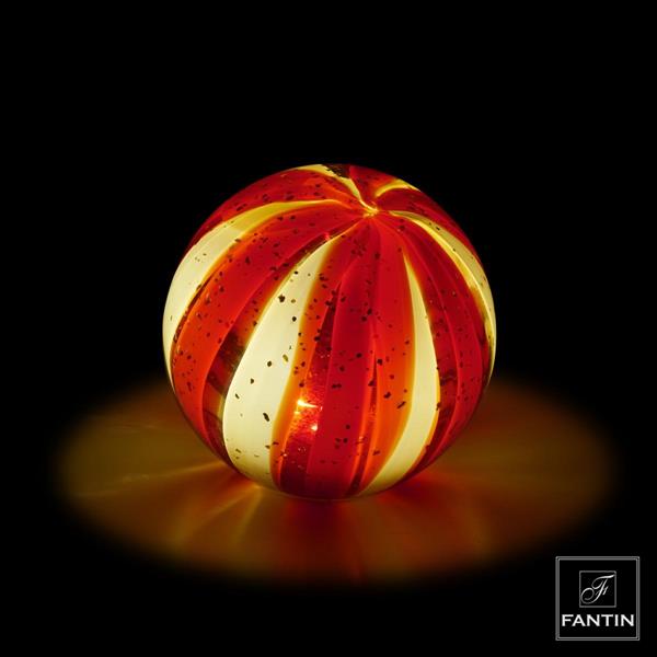 LAMPADA LED SFERA ROSSA CM. Ø12XH11,5