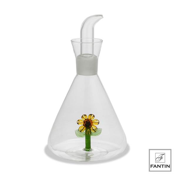 OLIERA GIRASOLE VETRO CM. Ø11,5 H20         CAPACITA'  500ml