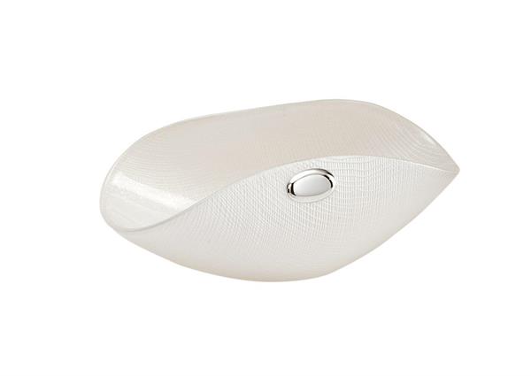 CIOTOLA VETRO BIANCO PERLA CM.18X8,5