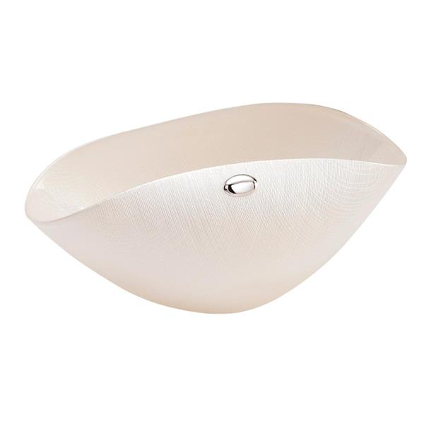 CIOTOLA VETRO BIANCO PERLA CM.28X14