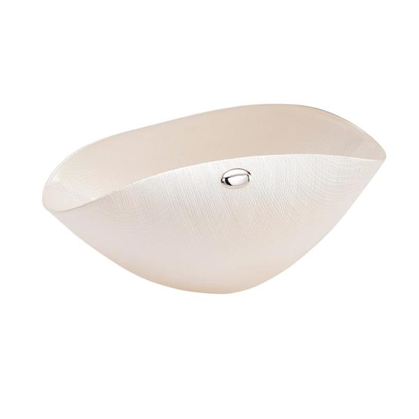 CIOTOLA VETRO BIANCO PERLA CM.38X18