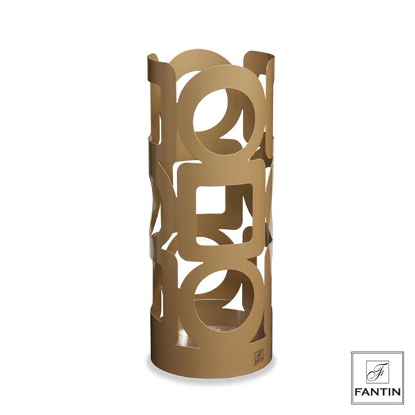 PORTA OMBRELLI GEOMETRIA BRONZO CM.19,5X19,5XH49