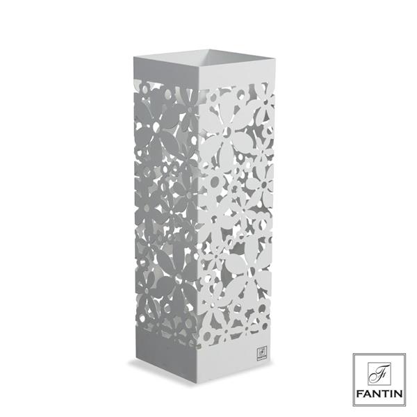 PORTA OMBRELLI MARGHERITE BIANCO CM.15,5X15,5XH49