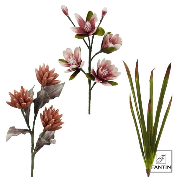 COMPOSIZ. FLOREALE GIGLIO, GINGER, ALOE ROSA VERDE CM.100-110;6STELI