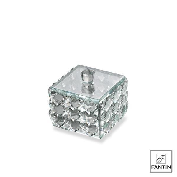 SCATOLA CRISTALLO CUORI CM. 10,3X10,3XH10
