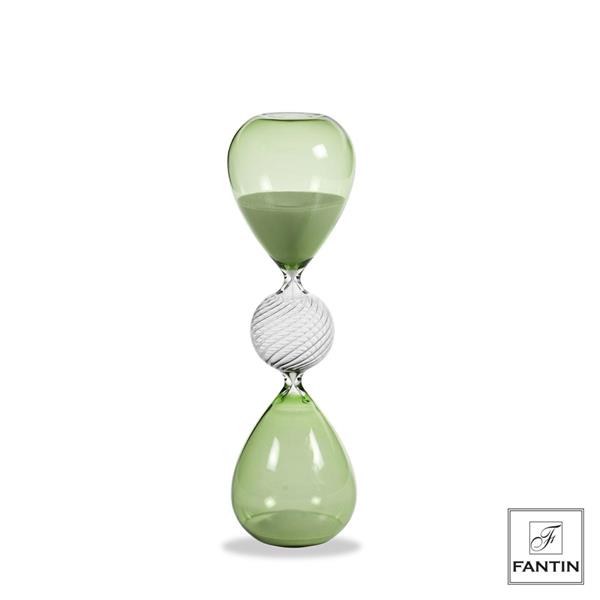 CLESSIDRA VERDE SABBIA BIANCA CM. H22   10 MINUTI