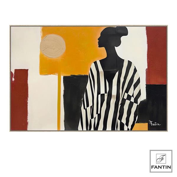 QUADRO CON CORNICE SILHOUETTE ELEGANTE CM. 120X80