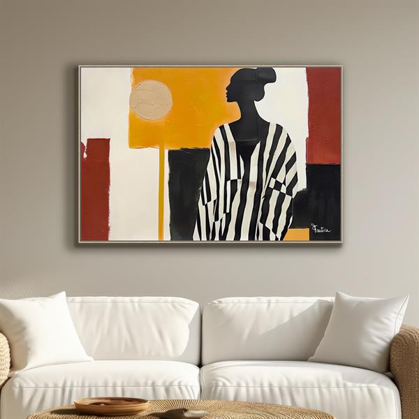 QUADRO CON CORNICE SILHOUETTE ELEGANTE CM. 120X80