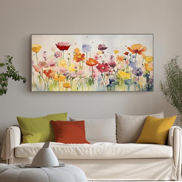 QUADRO CON CORNICE GIOIA FLOREALE CM. 150X70