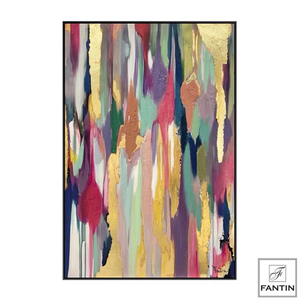 QUADRO CON CORNICE CASCATA CROMATICA CM. 80X120