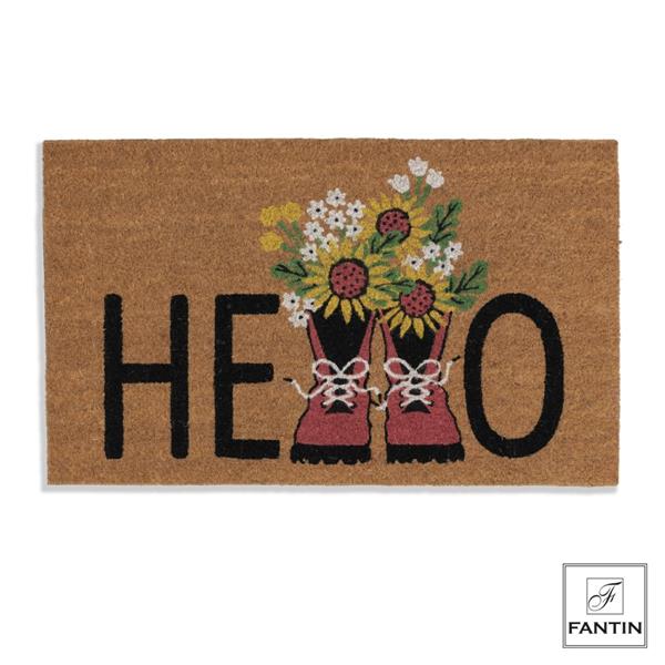 ZERBINO HELLO STIVALI E GIRASOLI CM. 45X75