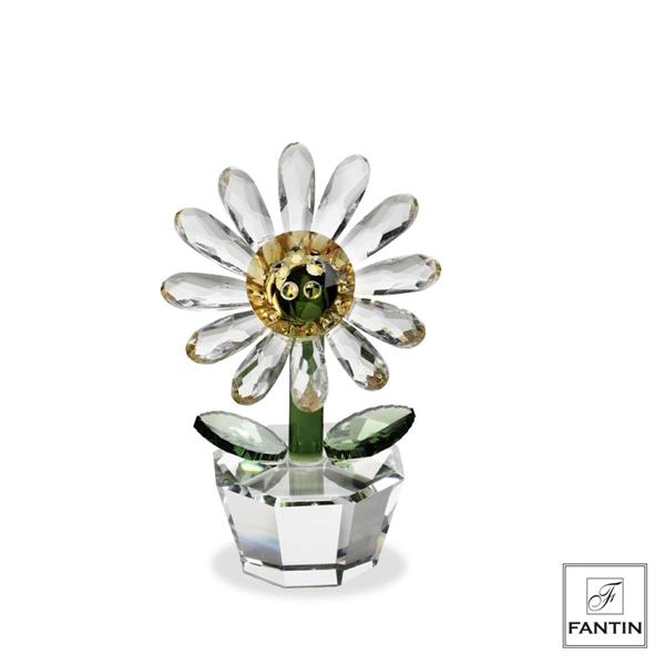 FIORE CRISTALLO TRASPARENTE CM. Ø6,5XH11