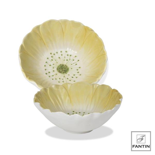 CIOTOLA FIORE GIALLA CM. Ø17,5XH6,5