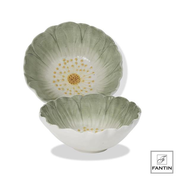 CIOTOLA FIORE VERDE CM. Ø17,5XH6,5