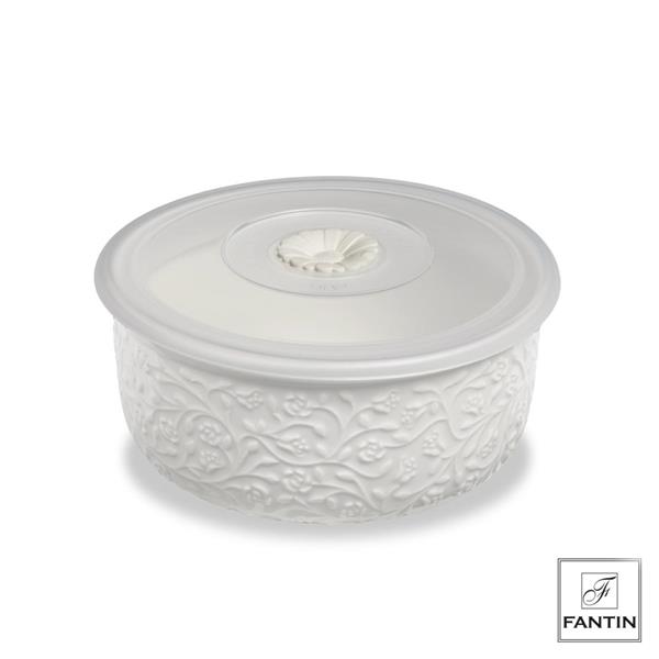 CONTENITORE PORCELLANA ROSE CM. Ø16XH7,5